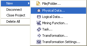 Tworzenie nowego obiektu PhysicalData